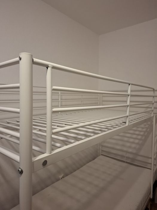 Łóżko piętrowe PLOVSTRUP 2x90x200 białe