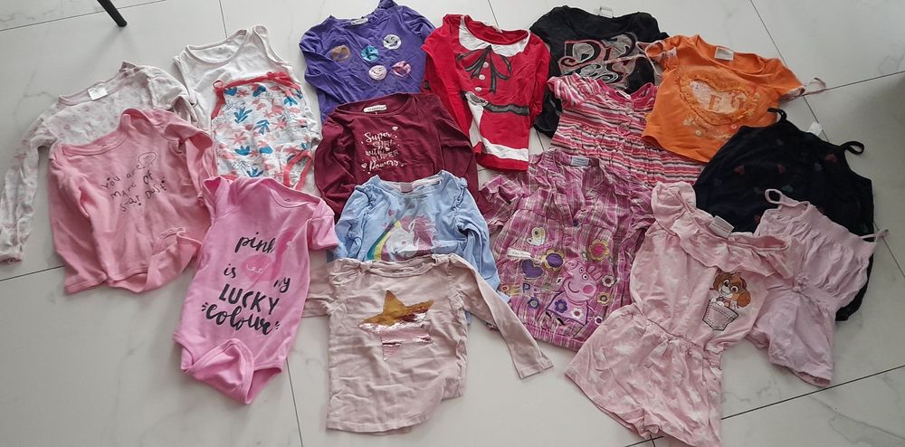 Zestaw ubrań ubranka dla dziewczynki rozm. 92 dla dziewczynki