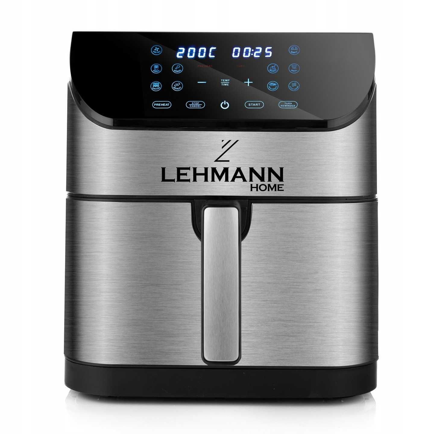 nowa frytkownica beztłuszczowa airfryer 8l lehmann 12 programów