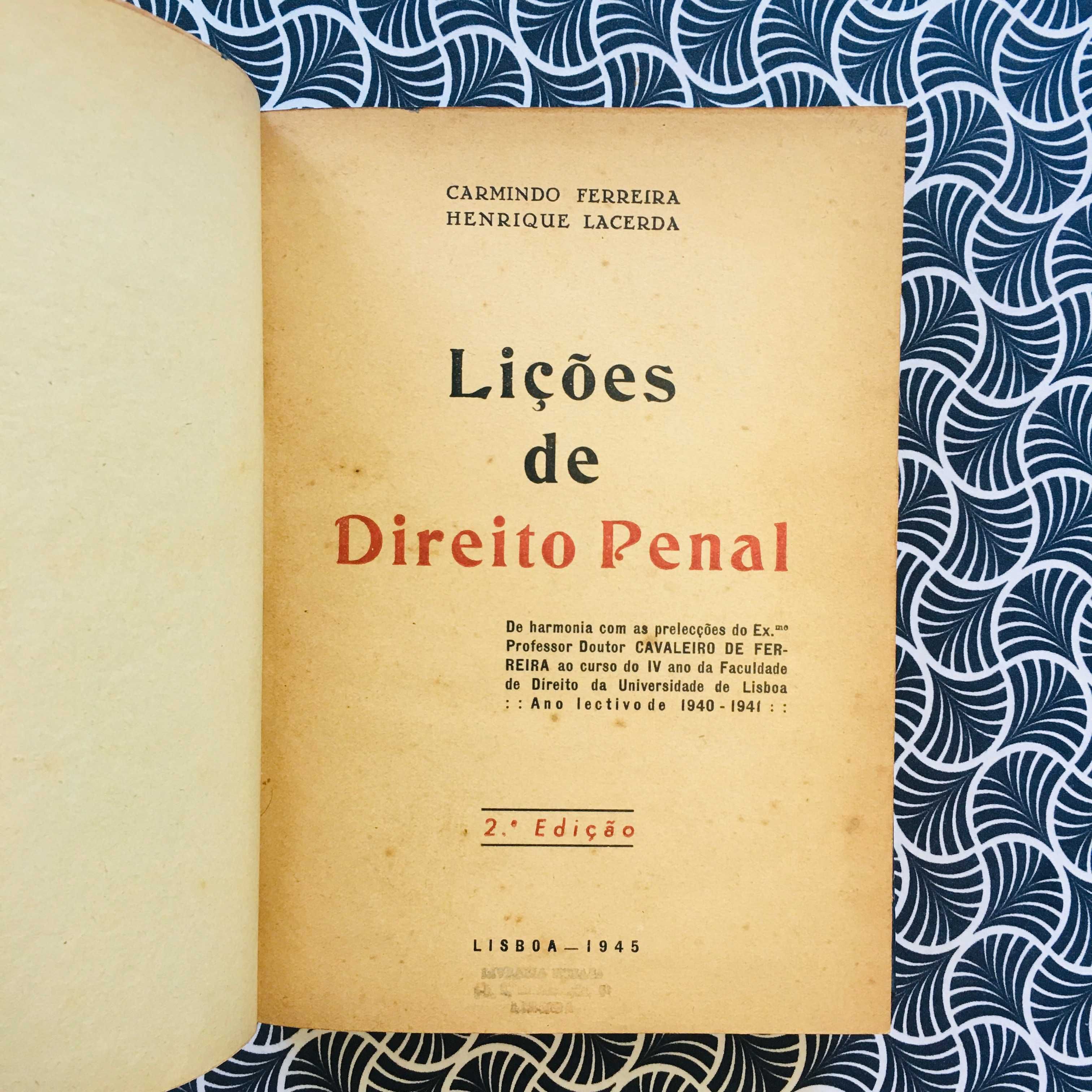 Lições de Direito Penal - Carmindo Ferreira / Henrique Lacerda