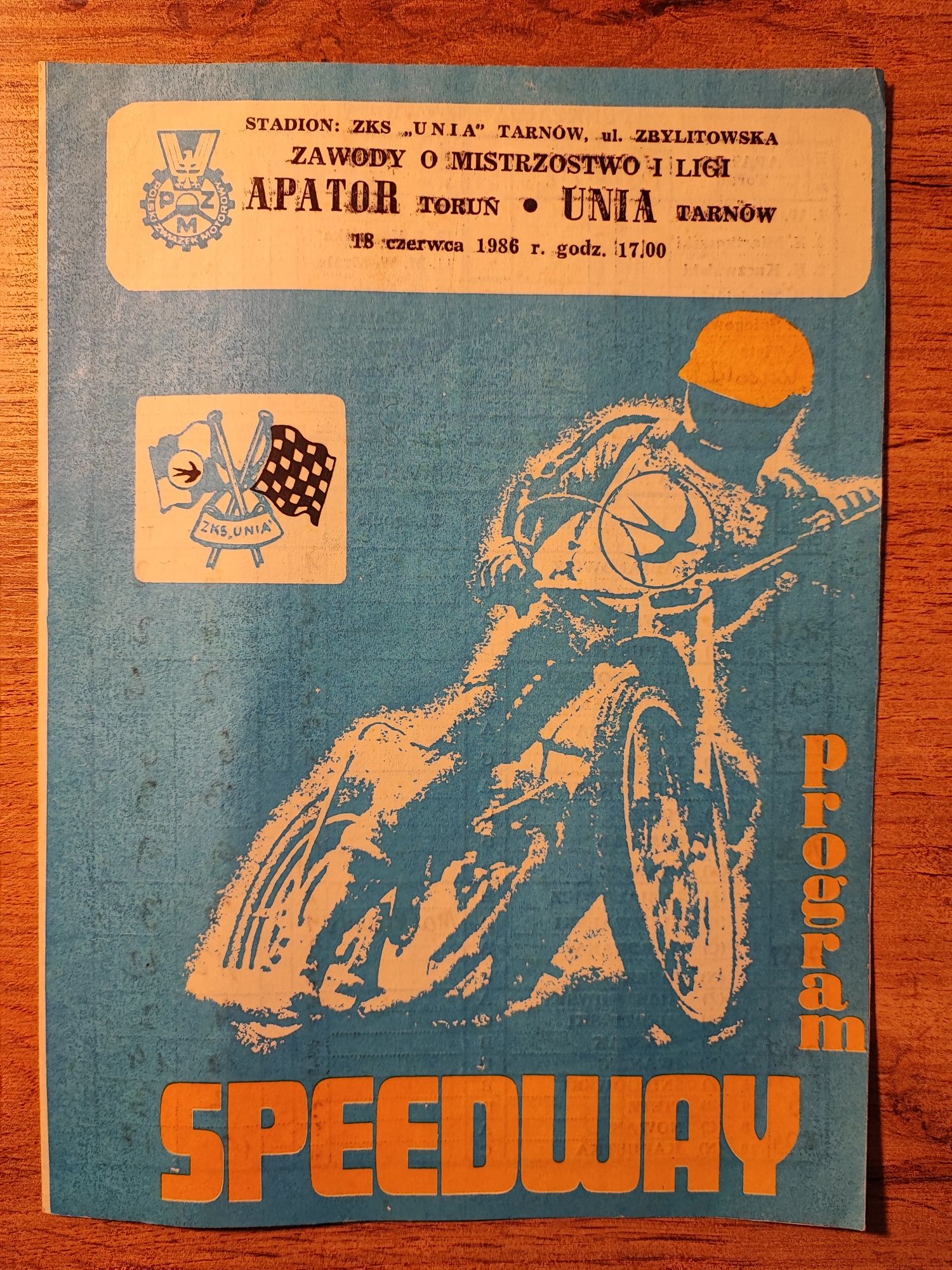 Żużel DMP 1986 Unia Tarnów Apator Toruń Speedway