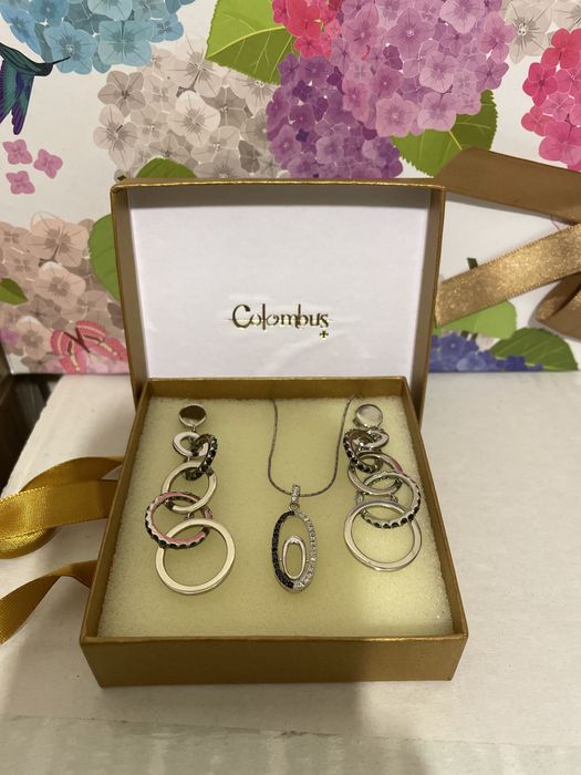 Conjunto em prata - brincos e pendente