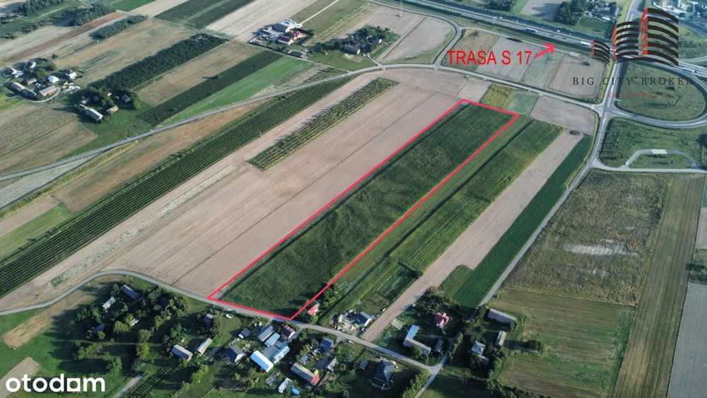 Działka przy S17 pod magazyn, produkcję, przemysł