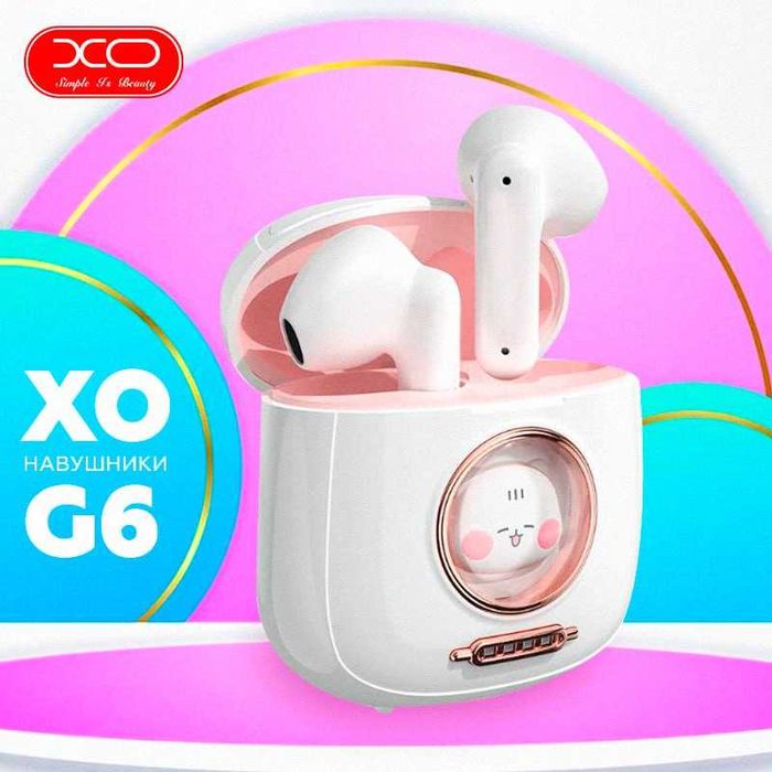 Бездротові навушники TWS XO G6 - 5 годин без підзарядки