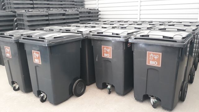 Pojemnik na bio odpady kosz na śmieci 370 litrów duży DOSTAWA GRATIS!