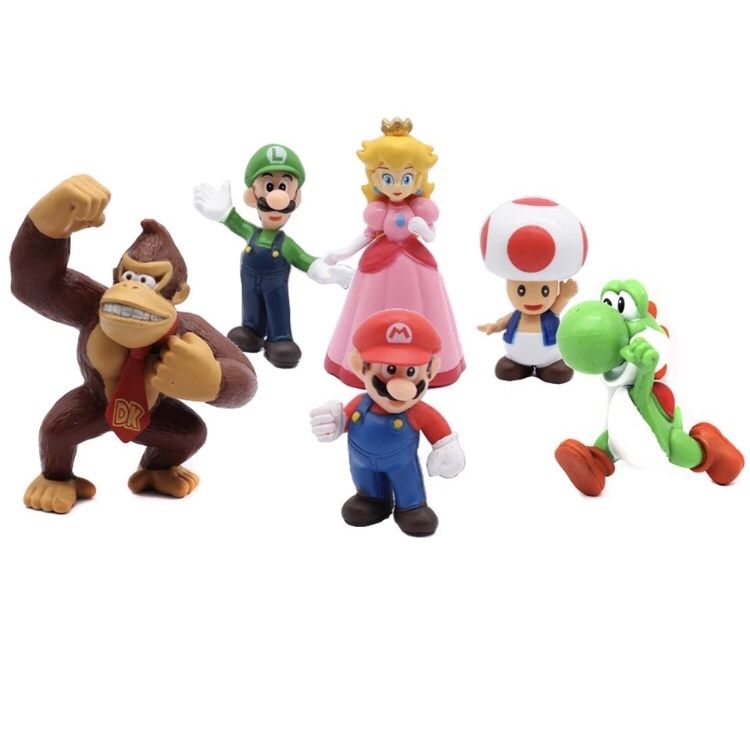Figurki z bajki Mario 6 sztuk