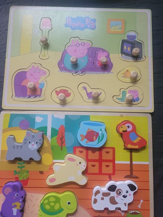 Układanki drewniane peppa