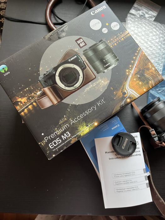 Canon EOS M3 + Lente 18-55mm + Acessórios