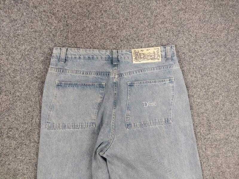 Широкі чоловічі блакитні джинси Dime logo baggy трендові штани sk8