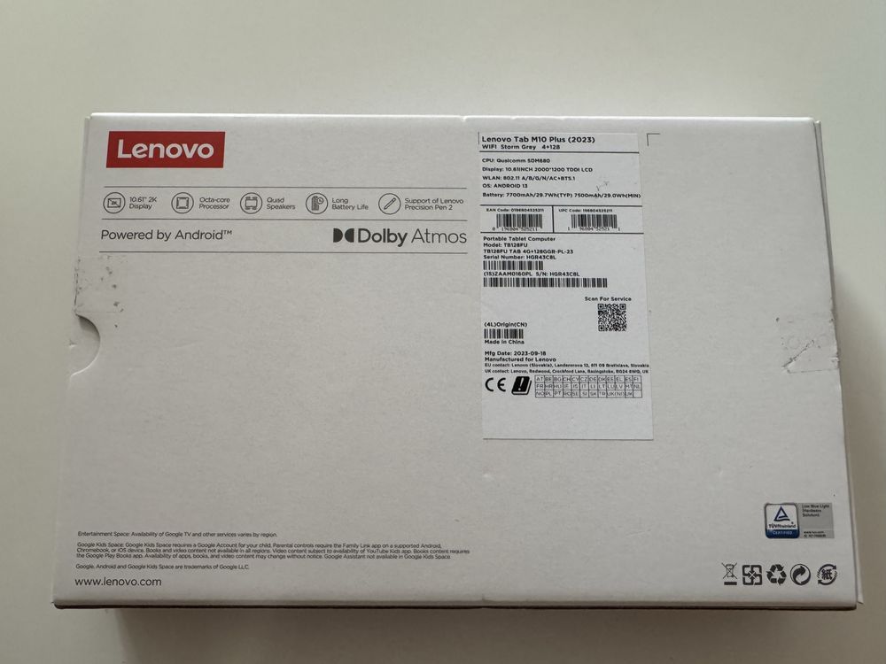 Tablet Lenovo Tab m10 plus 3gen 2023