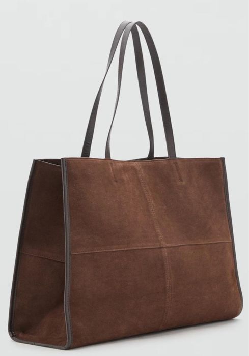 Замшева сумка mango