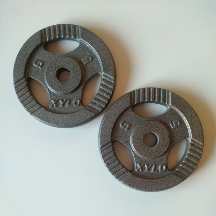 2 x obciążenie żeliwne 5kg