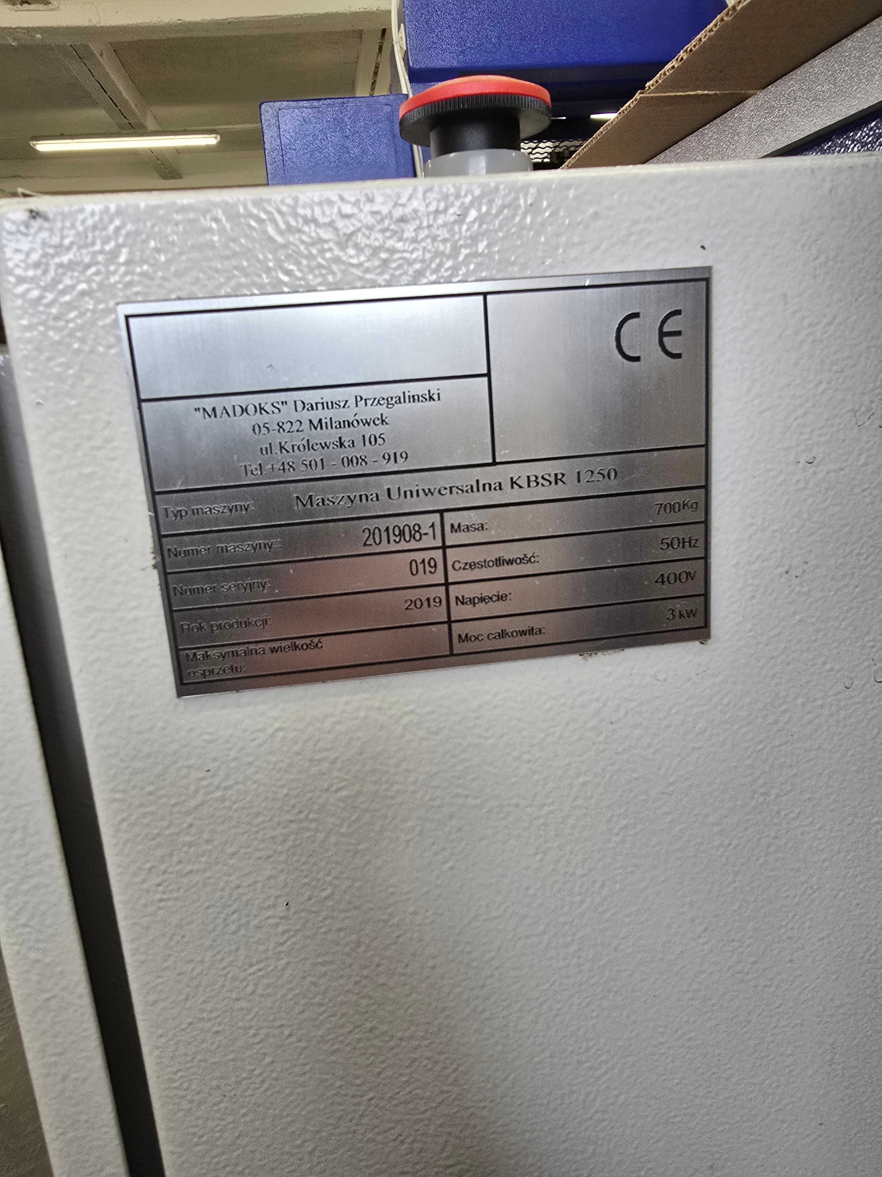 Maszyna do produkcji pudeł klapowych, kartonów - KBS/R-1250