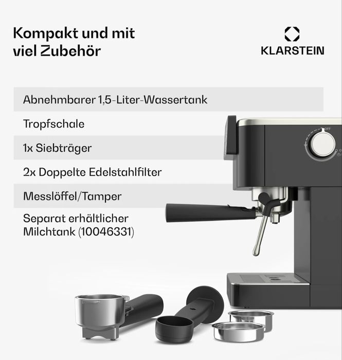 Кавомашина Klarstein 20 bar