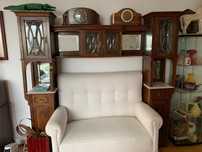 Louceiro / Cristaleira Art Deco vintage com sofá