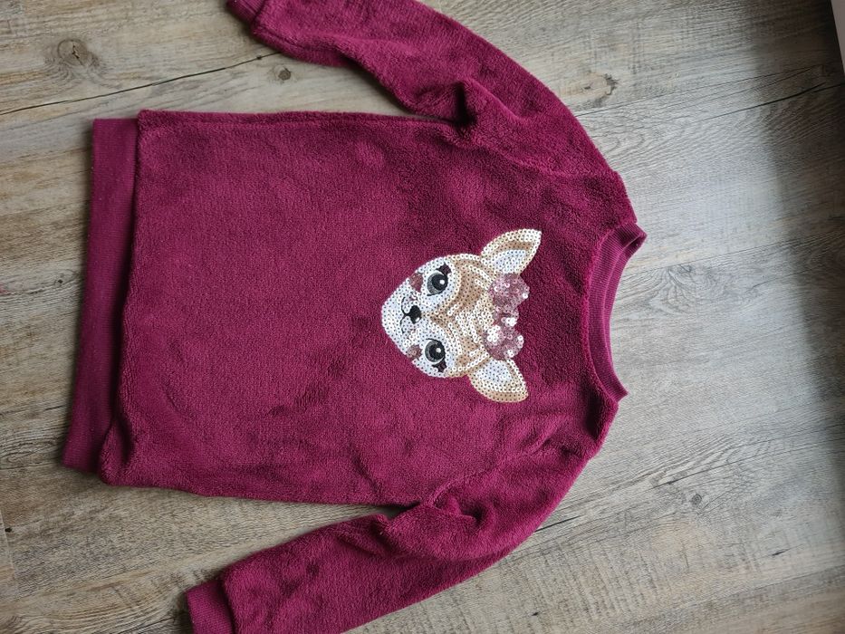 Bluza polarowa ciepła KIK koko rozm 110 burgund