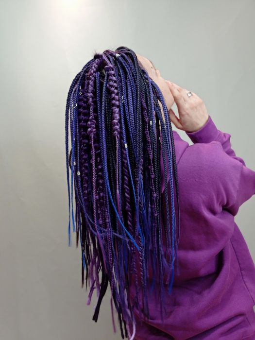 Коси, дреди, дє косички, фіолетові дредокоси