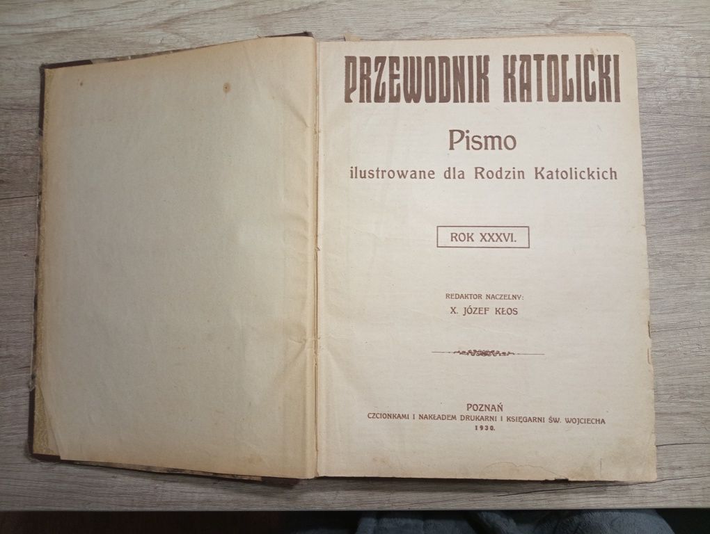 Stare gazety Tygodnik Przewodnik Katolicki z 1930