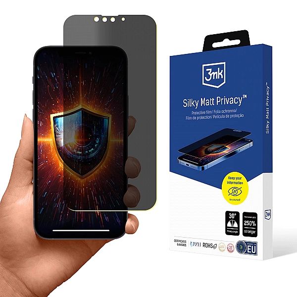 Folia prywatyzująca matowa 3mk Silky Matt Privacy na iPhone 13 / 13 Pr