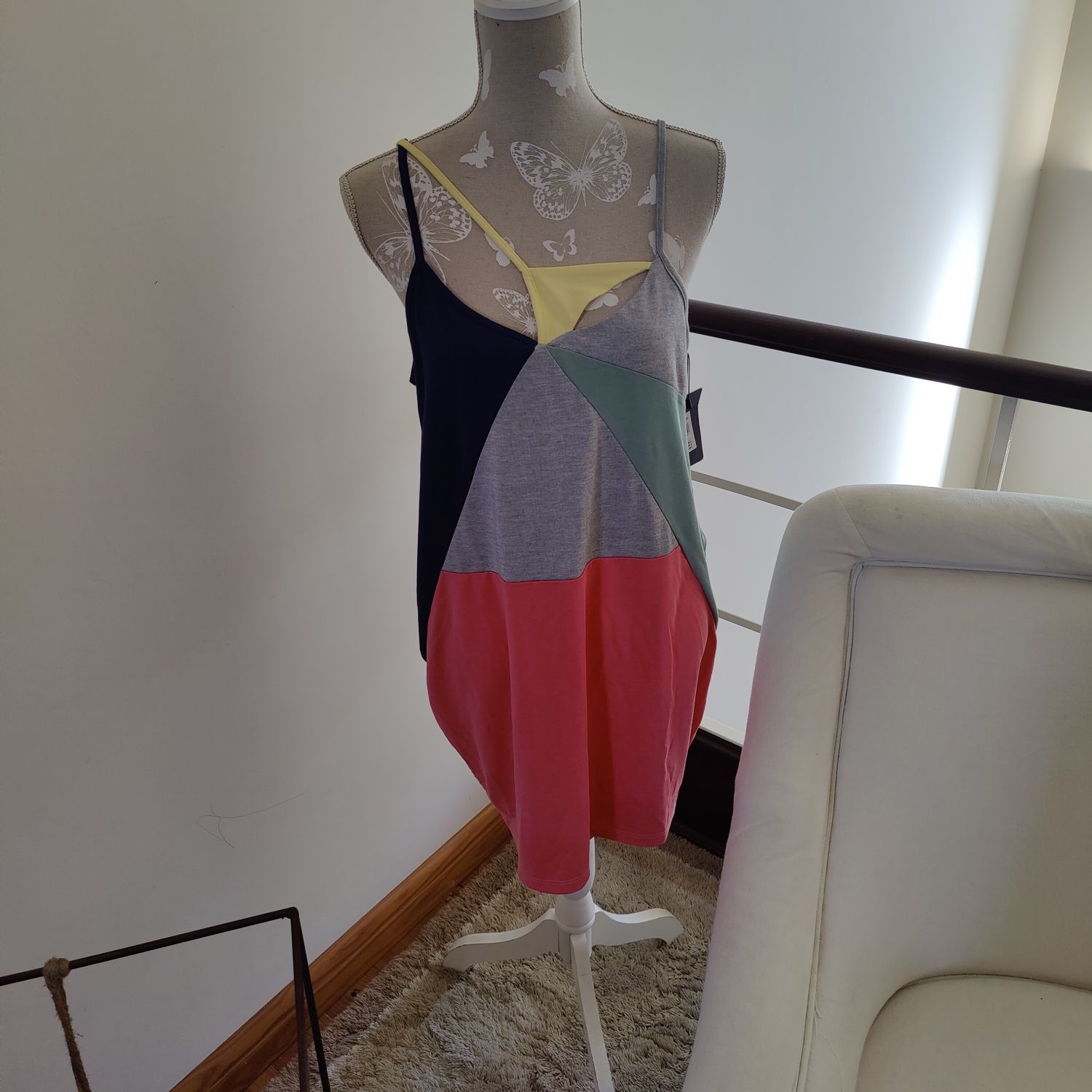 Vestido/túnica - verão - multicolorido - super original Tiffosi - XL