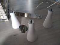 Komplet: białe lampy, pojedyncza i podwójna
