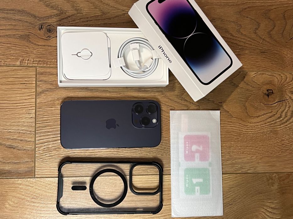 iPhone 14 Pro/ 128GB/ Deep Purple/ Cały Zestaw