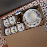Filiżanki włoskie, komplet 6 sztuk,0,2litra,LISINGEN fine porcelain