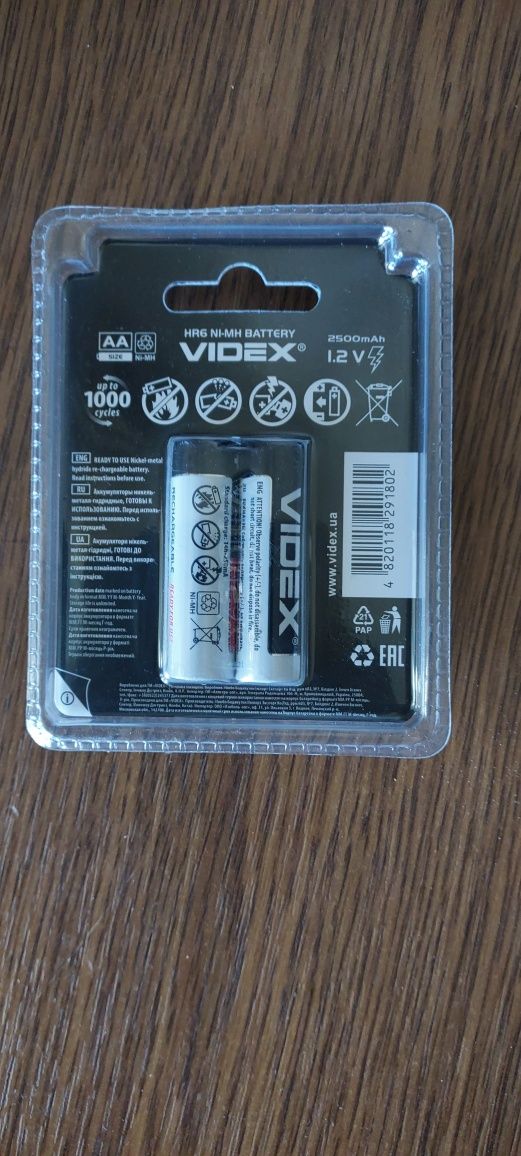 Аккумуляторы Videx HR6/AA 2500mAh