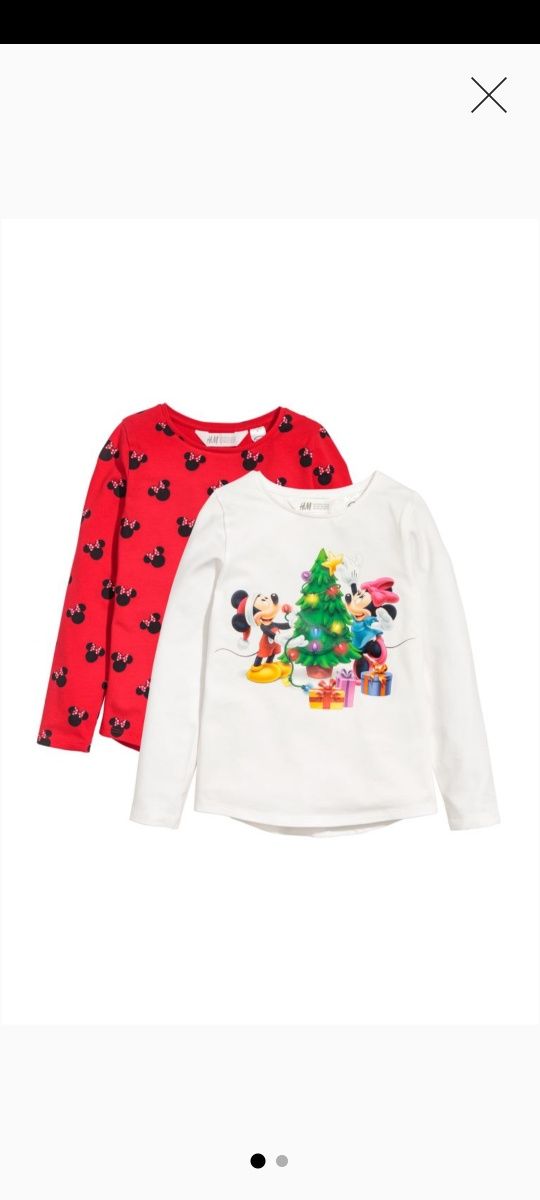 NOWY 2 pak bluzeczek Disney 134 / 140 cm h&m minnie mouse mimi