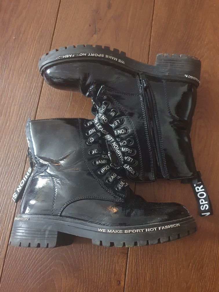 Botki dziewczynka r.36 lakier