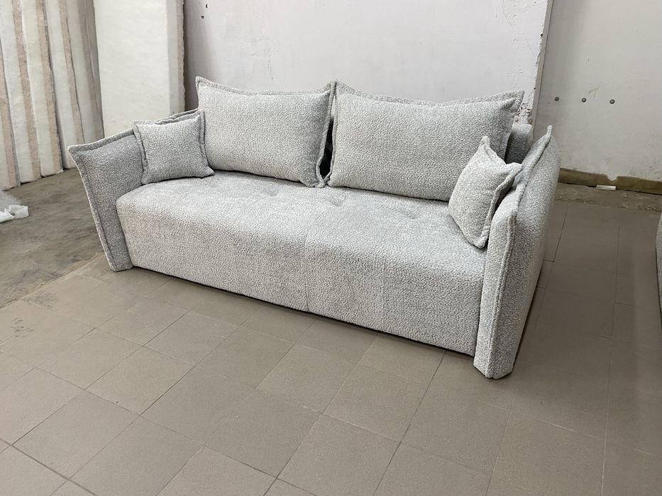 Kanapa sofa rozkładana z funkcją spania czerwona tkaniny do wyboru