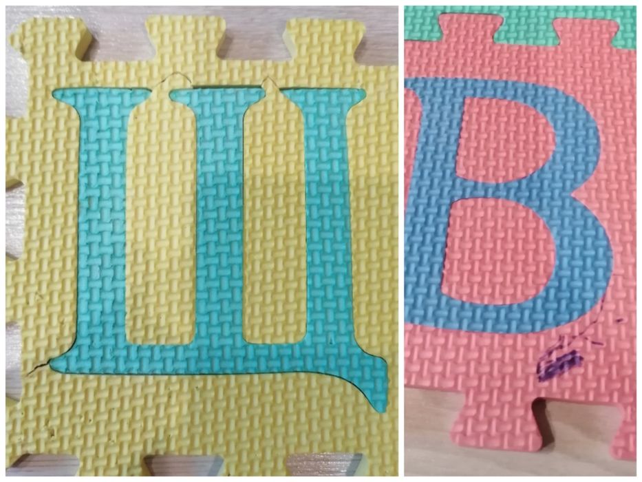 Набір пазли килимок тварини техніка фрукти-овочи букви абетка