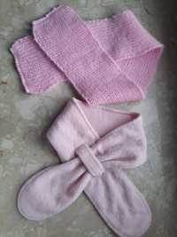 Różowe szaliczki dla małej dziewczynki