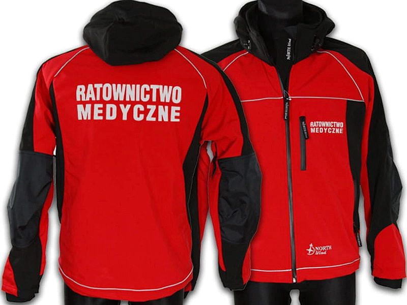 Kurtka ratownicza Softshell North-Wind Reflight czerwona z odblaskowym