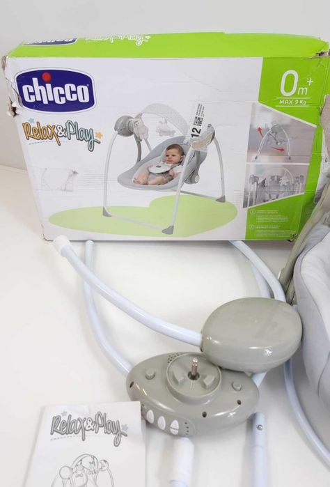 NOWA Huśtawka Chicco Relax & Play Swing bujaczek Cool Grey