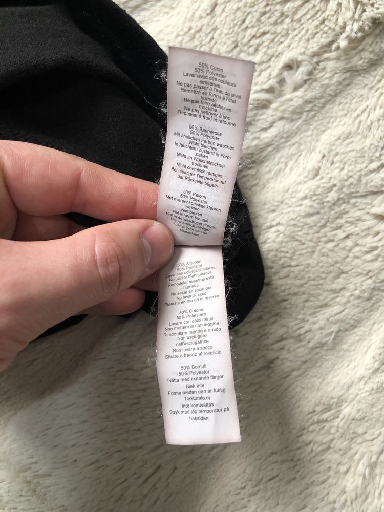 ZARA (L/XL) Man Basic Black мужская поло рубашка черная короткий рукав