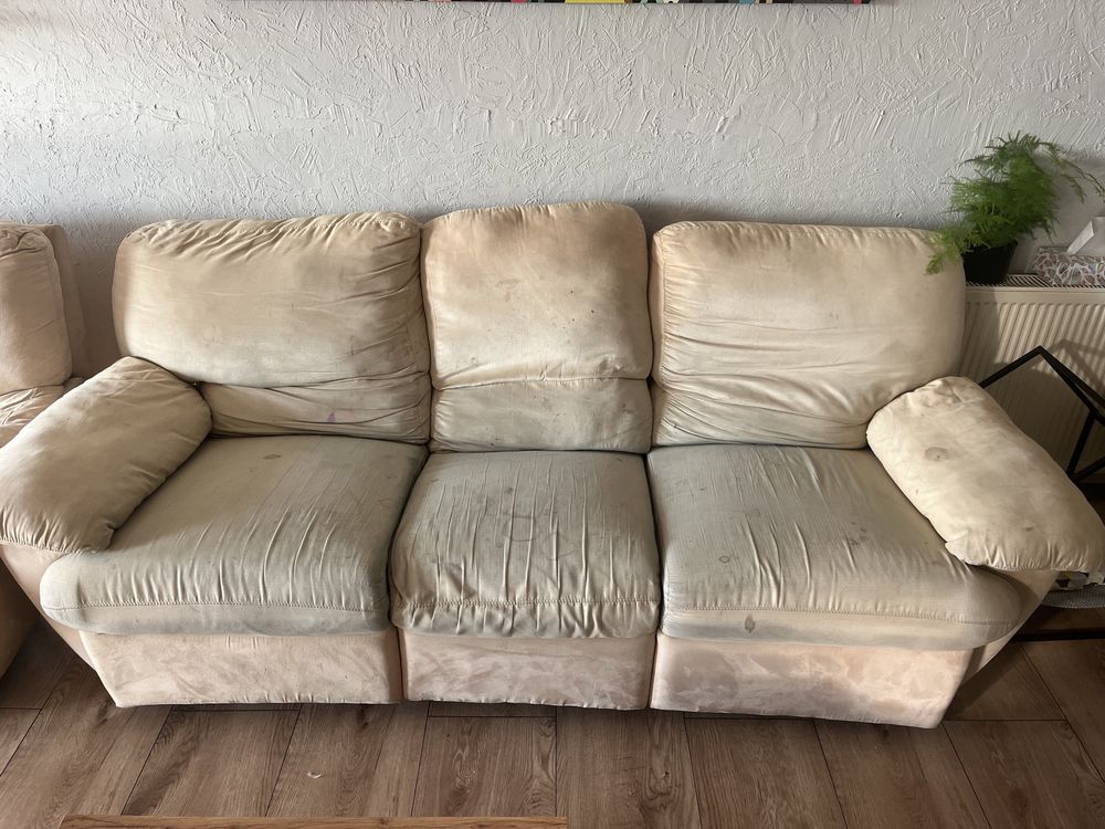 Sofa wypoczynkowa plus fotel. Kanapa, komplet wypoczynkowy