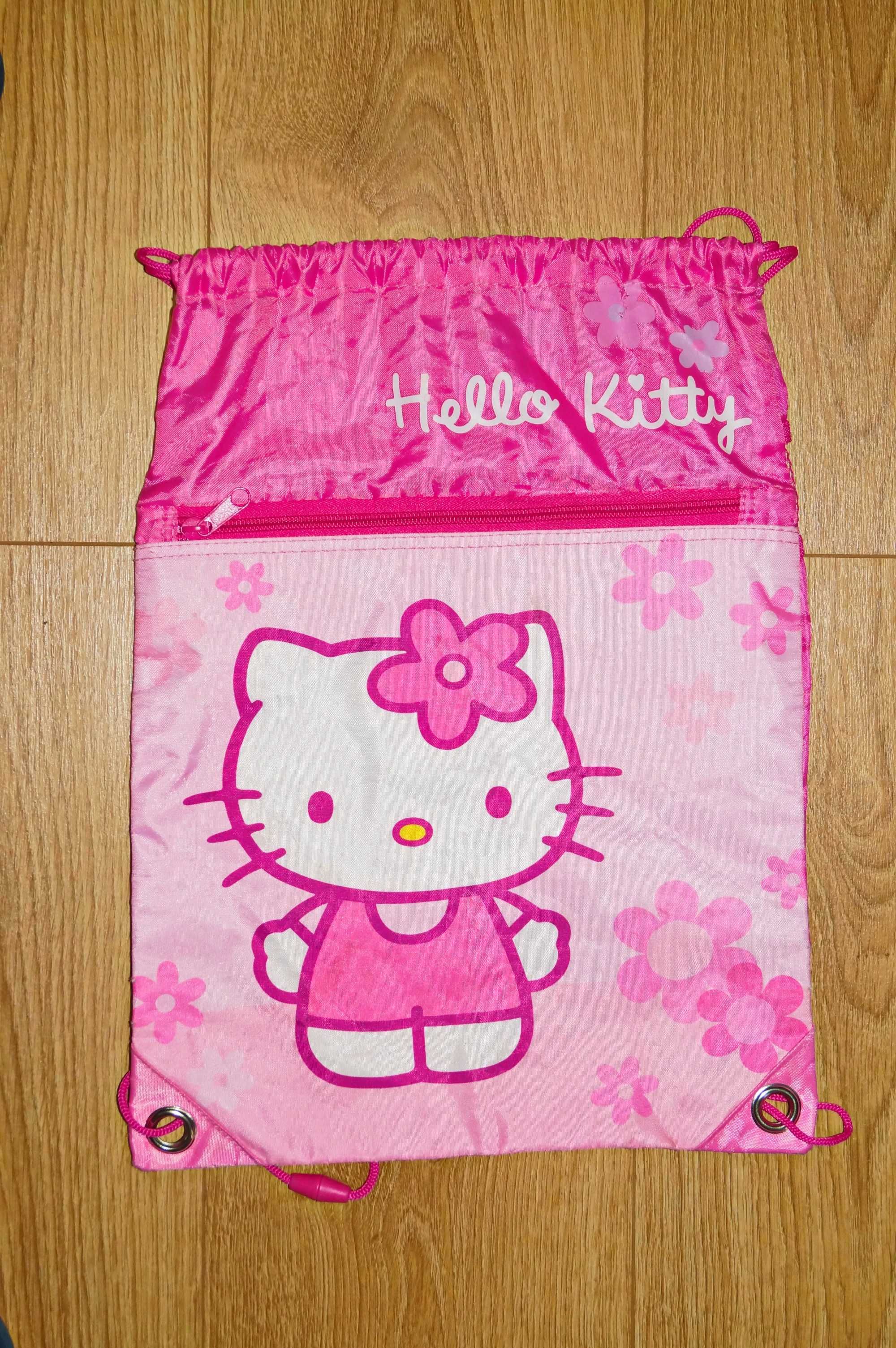 Сумка рюкзак, мешок для сменки в школу Hello Kitty