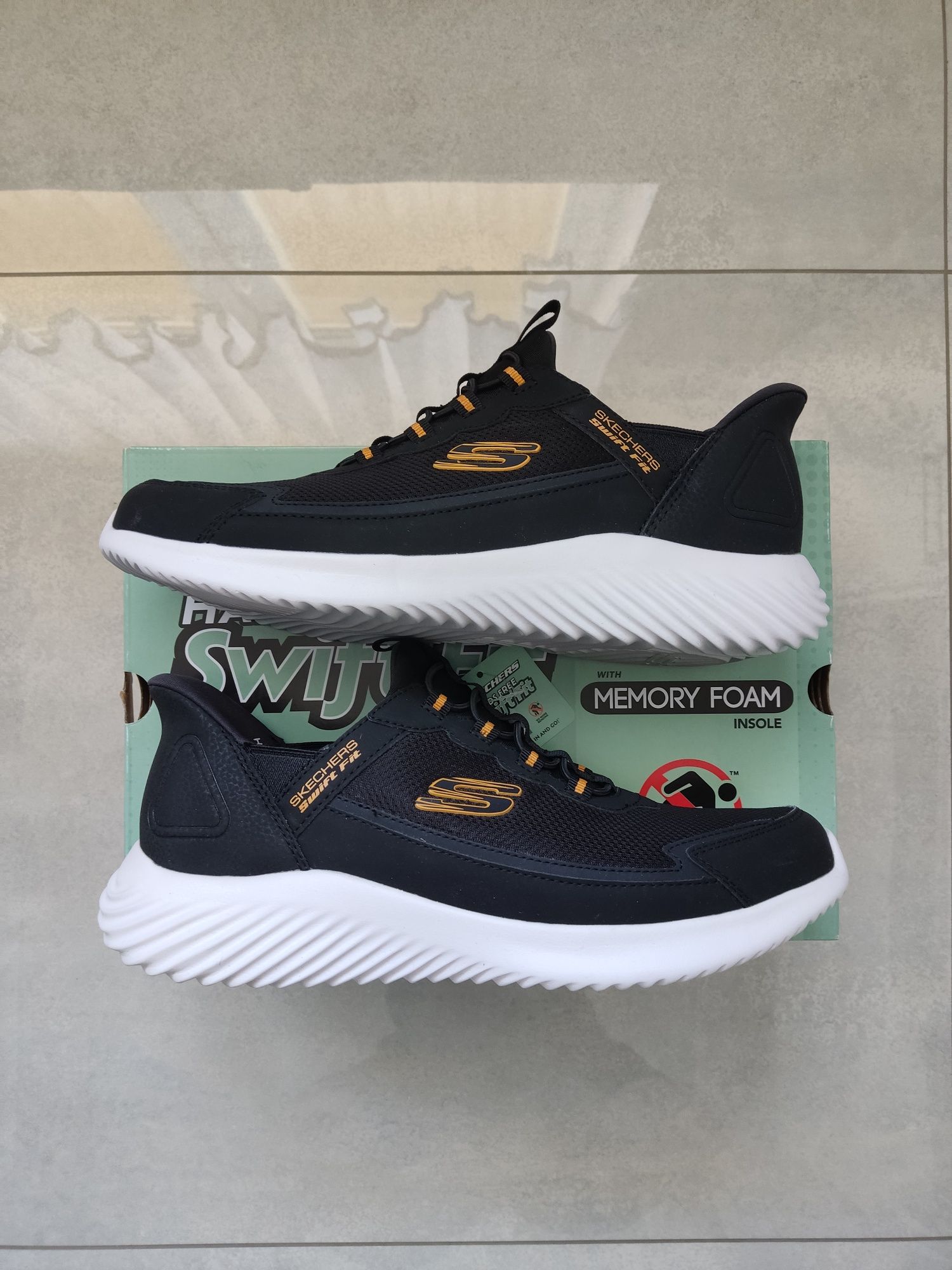 NOWE buty sneakersy męskie Skechers Bounder Swift Fit rozmiar 44t