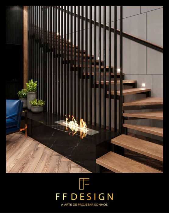 Escadas interiores e exteriores