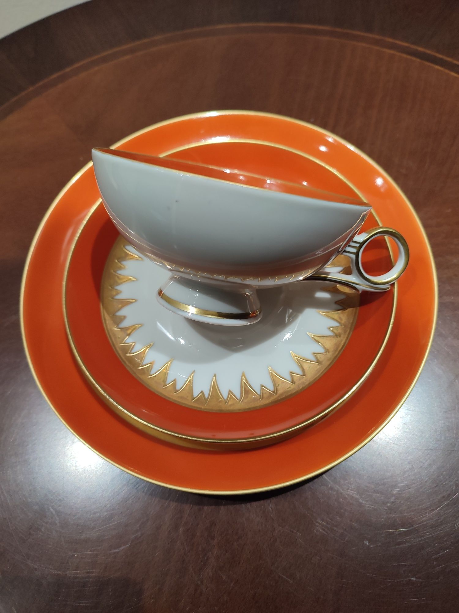 Śliczne stare trio porcelana Wallendorf