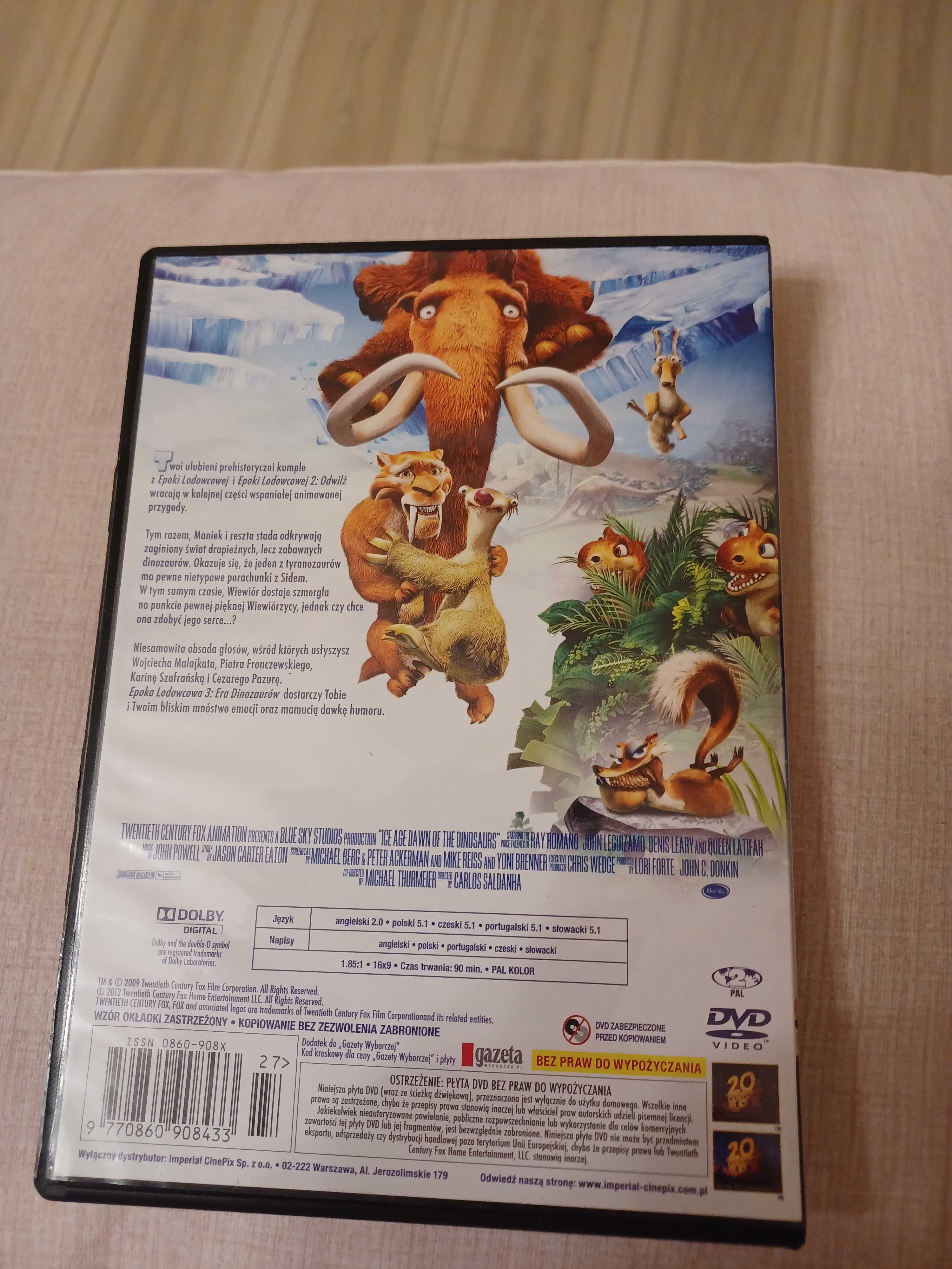 Epoka lodowcowa 3 Era dinozaurów- film DVD