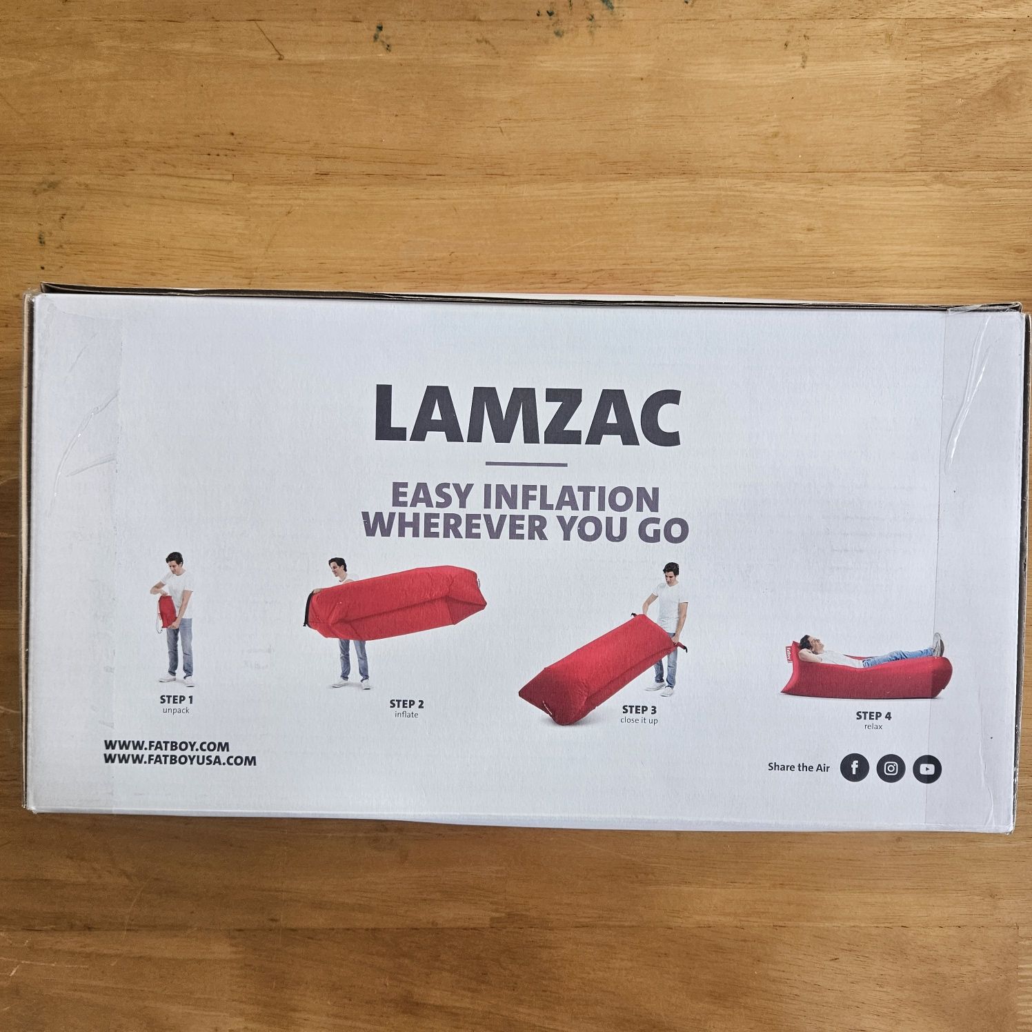 Lamzac leżak pufa na powietrze