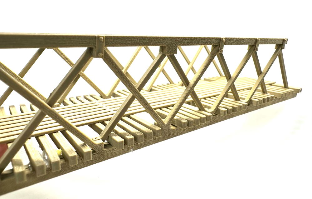 Most kolejowy drewniany makieta kolejowa diorama H0