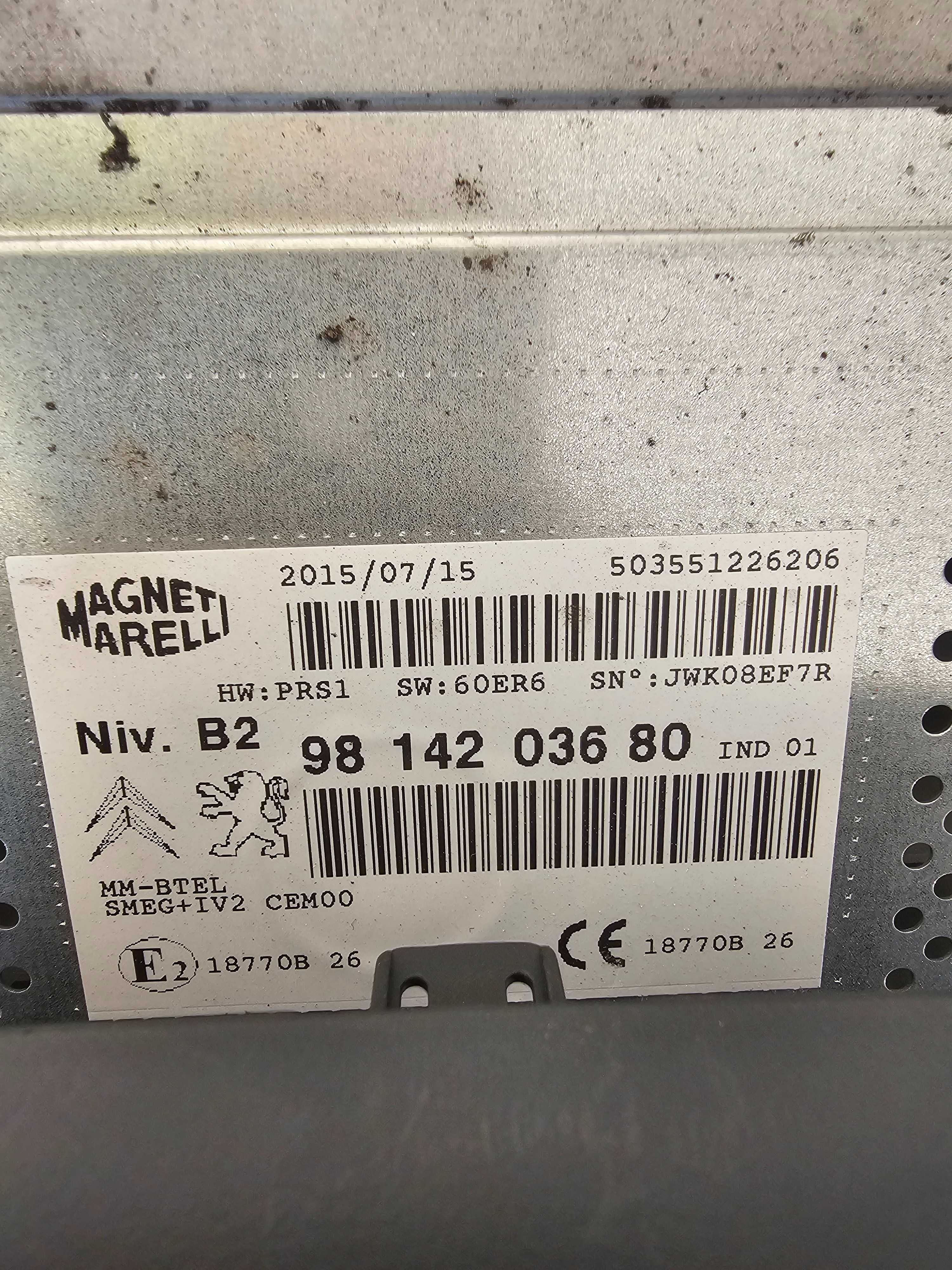 Partner Citroen Berlingo II Lift III 15r Radio Wyświetlacz Radia