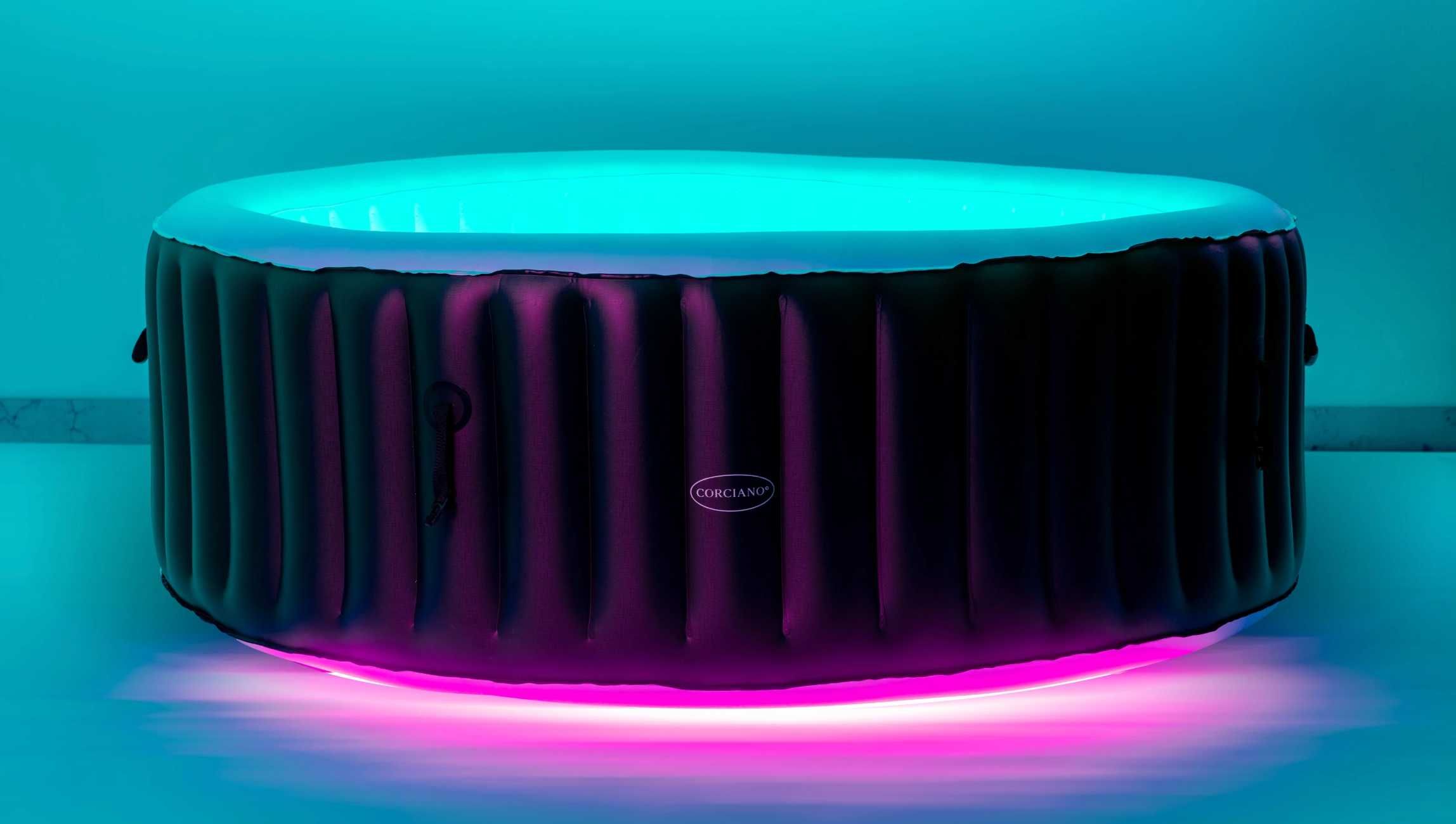 Jacuzzi Ogrodowe 196x66 z Hydromasażem i Kolorowym LED – Relaks w Domu
