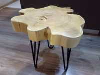 Loftowy stolik kawowy, drewniany