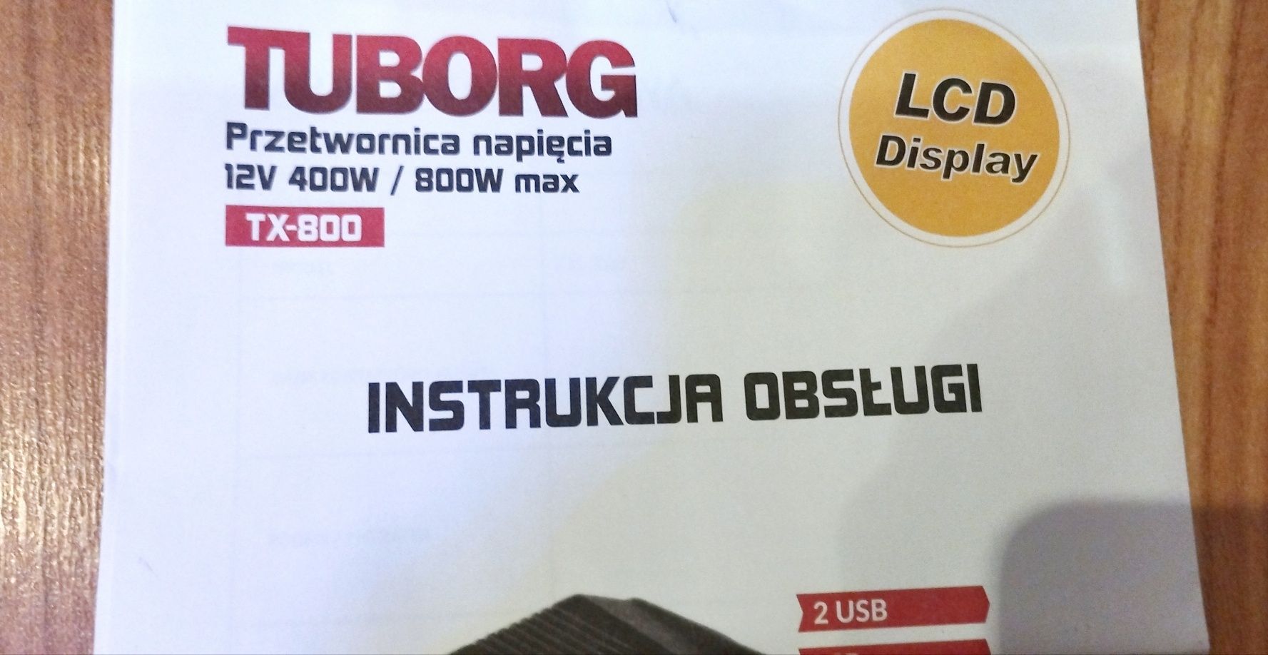 АВТОМОБИЛЬНЫЙ ИНВЕРТОР  преобразователь напряжения TUBORG 12V 230V 800