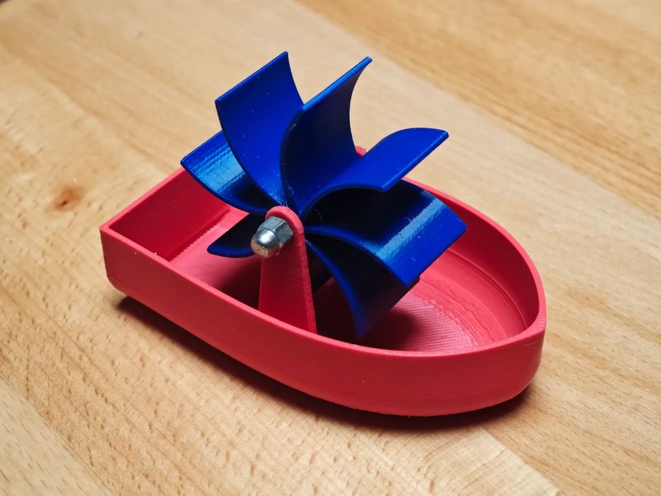 Barco de Brinquedo com Roda de Água para Banheira