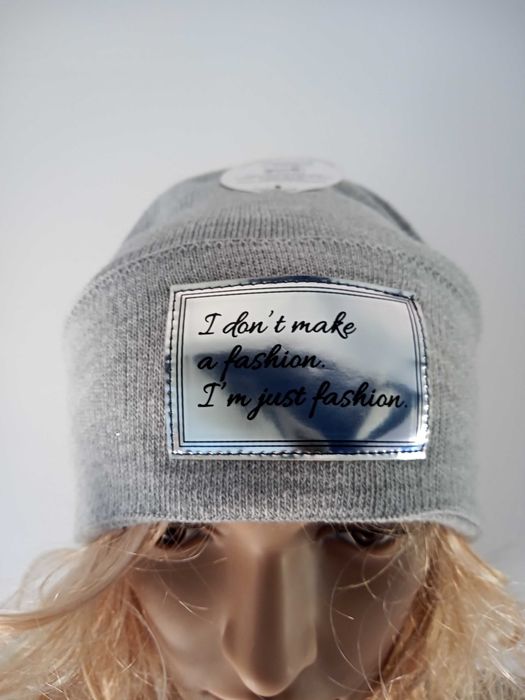 Czapka Zimowa Damska Szara.